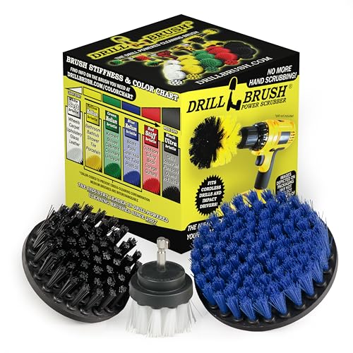 Heavy Duty Drill Brush Attachments for Cleaning Upholstery, Carpet