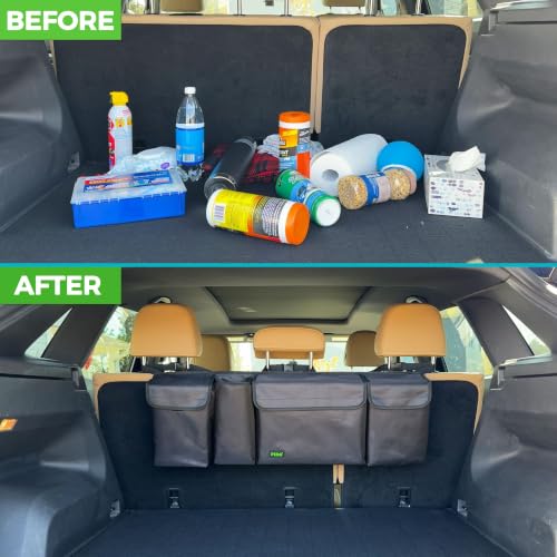 Hanging Trunk Organizer, SUV Backseat Storage Bag, Black - view 6