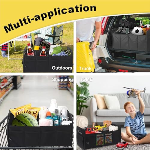 Trunk Organizer for Mazda CX90 CX-90 2024 2025 Cargo Storage Box Collapsible Car Compartment Groceries Caddy Automotive Interior Accessories Mesh Pocket - view 5