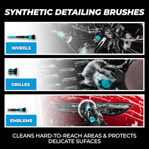 Advanced Exterior Car Wash Seal Protecting Kit - Complete Auto Detailing Kit with Wash Mitt, Wheel & Tire Brush, Drying Towel, Detail Spray & Glass Care - view 4