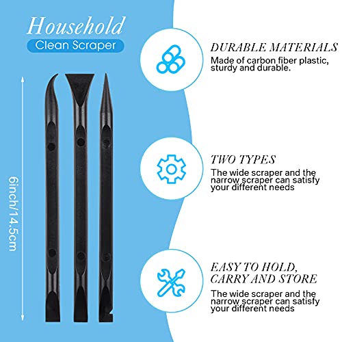 9 Pcs Cleaning Scraper Tool Detailing Picks Non Scratch, Black - view 3