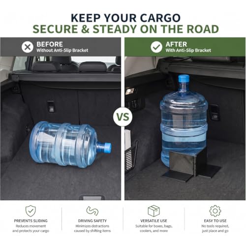 Car Trunk Organizer Blocks Cargo Fixed Rack with Hook and Loop Fasteners, Adjustable Cargo Dividers for Car Trunk Carpet, Prevent Sliding Groceries and Gear in SUVs, Trucks, Vans and Cars, 2 Pack - view 5