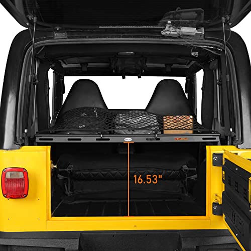 TJ Rear Trunk Cargo Rack Basket Tray Interior Storage Luggage Carrier for 1997-2006 Jeep Wrangler TJ - view 4