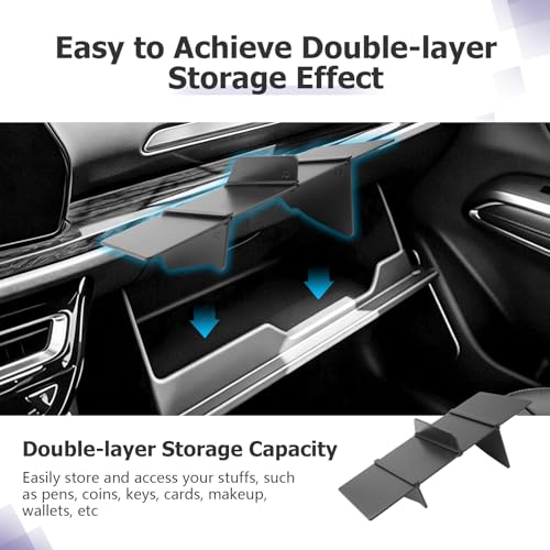 Acadia 2026 2027 Glove Box Organizer Compatible with 2024 2025 2026 2027 GMC Acadia Accessories Passenger Side Storage Divider Partition Insert Box ABS Glove Storage Compartment Organizer Tray - view 4