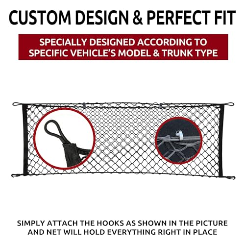 Envelope Style Automotive Elastic Trunk Mesh Cargo Net for Kia Sportage LX EX SX X-Line 2023-2026 - Premium Trunk Organizer and Storage - Luggage Net - Best Car Organizer for Kia Sportage - view 3