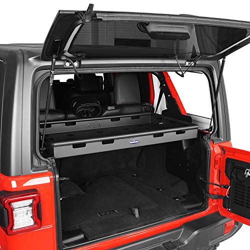 JL Rear Trunk Cargo Rack Shelf for 2018-2026 Jeep Wrangler JL 4-Door Hardtop & Sky One Touch Power Top, JLU Accessories Camping Luggage Storage Tray - view 3