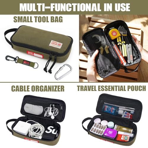 Rough Enough Small Tool Bag Pouch, Compact EDC Organizer - view 6
