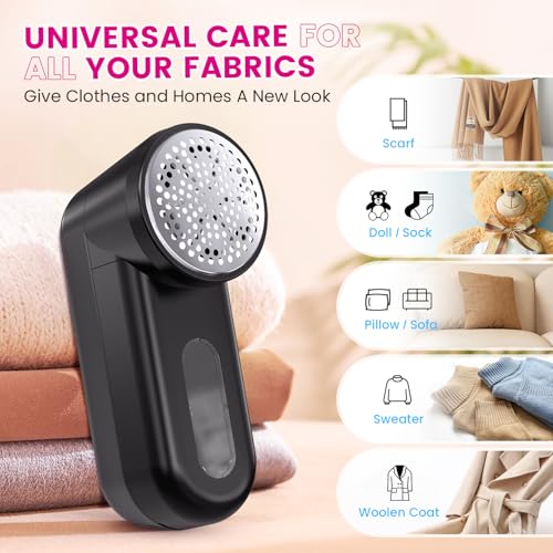 Fabric Shaver, Lint Remover for Clothes, Type-C Rechargeable Lint Shaver with LCD Display & 6-Blade, Sweater Shavers to Remove Pilling，Fuzz Remover Fabric Shaver for Clothing and Furniture - view 6