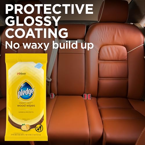 Pledge Expert Care Enhancing Wood Wipes, Lemon Scent, 24 Count, white - view 6
