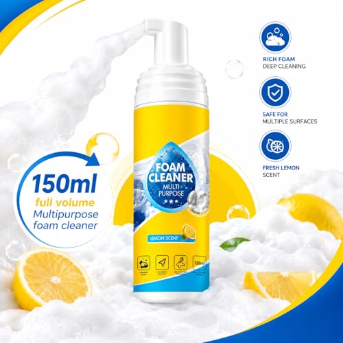 4-in-1 Multi Enzyme Foam Cleaner, All-Purpose Deep Cleaning Spray,Powerful & Multipurpose Car Interior Foam Cleaners for Car Interior, Kitchen Grease, Bathroom Tiles (1) - view 4