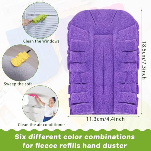6PCS Reusable Chenille Microfiber dust Remover, 360 ° electrostatic Precipitator refilling, Environmental Protection Household dust Removal kit - Made of Microfiber Materials - view 4