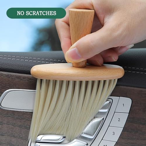 High Density Ultra Soft Detail Brush Kit - Automotive Interior Cleaning Tool with Soft Hair, Wooden Handle, Deep Cleaning for Keyboards, Laptop, Sofa and Dusting (B-1PC) - view 5