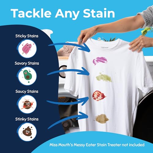 Messy Eater Stain Treater Spray 2-Pack 16oz & Laundry Brush Set - Stain Remover for Clothes & Delicates - Baby & Kids Pre-Treat Kit - Fabric Scrub Brush for Spot Cleaning - Bundle - view 6