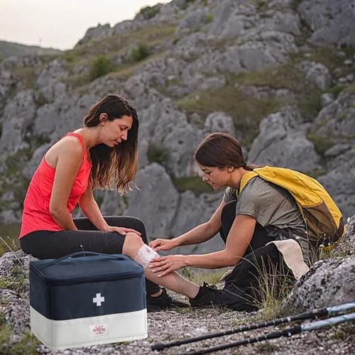 Medicine Travel Bag Organizer, Empty First Aid Box, for Home, Travel, Camping, Car, Hiking & Outdoor Emergencies, Travel Medicine Kit - view 7