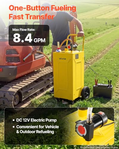 30 Gallon Diesel Caddy, Carbon Steel, Portable Diesel Transfer - view 3