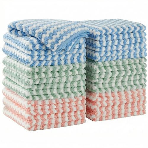 Microfiber Cleaning Cloth, 18 Piece Set, Small, Multi Color