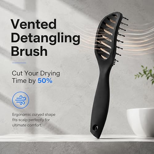 Curved Vent Detangling Hair Brush for Blow Drying,Styling,Solon&Smoothing - view 4