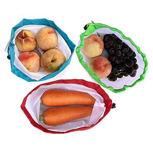 Kare Kind Reusable Produce Bags 15 pcs - Multi-Sized Washable Mesh Bags - Zero Waste Eco-Friendly Net Storage for Grocery Vegetables Fruits Household Toy Small Items - Gift, Travel, Home - view 3