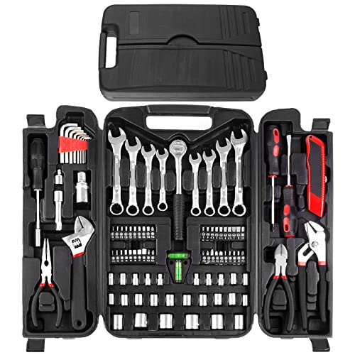 95-Piece Car Tool Kit with Storage Case, Red