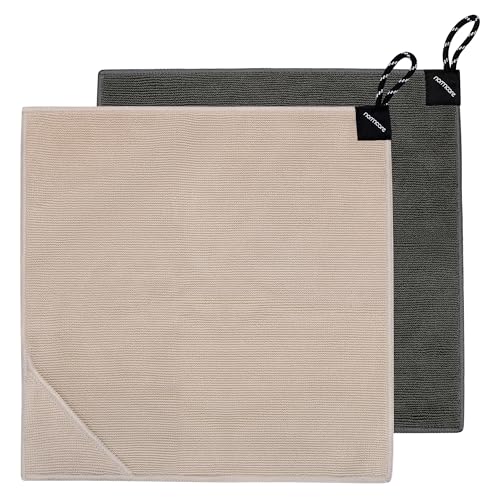 Barista Cleaning Towels 2 Packs, Microfiber Barista Cloth Set with 2 Color Assorted, Espresso Bar Accessories for Clean Steam Wand, Espresso Machine, Microfiber Cleaning Cloth