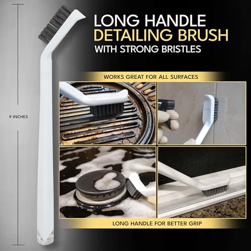 Grout Cleaning Brushes Set (3 Pcs) Deep Cleaner Multi-Purpose Stiff Bristle Brush, Cleaning Toothbrush for Cleaning Corners, Spaces, Tile, Shower, Window & Door Track, Floor, Juicers and Tight Spaces - view 4