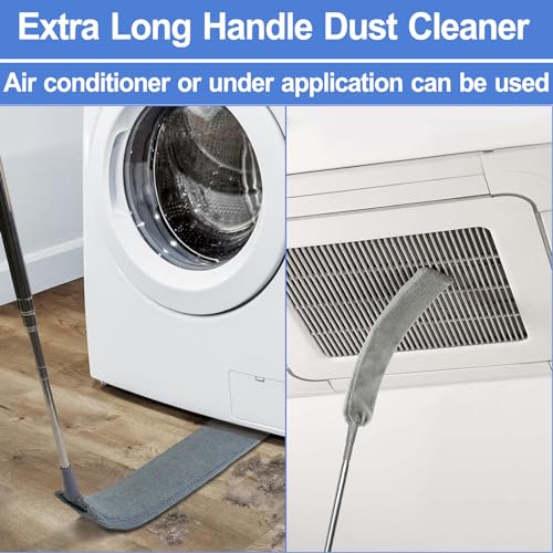 Dust Cleaner Microfiber Duster, Gap Dust Cleaning Artifact with Extension Pole & Bendable Head, Washable Extendable Gap Dusters for Sofa Bed Furniture Bottom,Ceiling Fan,Blinds (Gap Dust Cleaner) - view 4