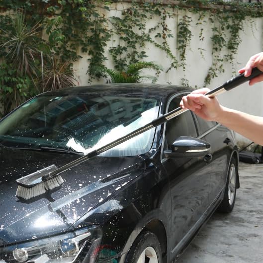 52" Dip Car Wash Brush with Long Handle for Washing Cleaning House Siding, Solar Panel, Auto Cars, SUV, Trucks, RV, Floors and More - view 5
