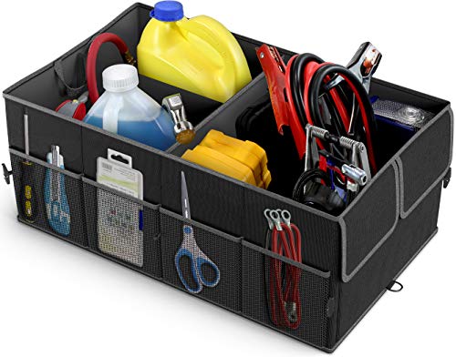 Foldable Car Trunk Organizer for SUV, 3-Compartment, Black - view 5