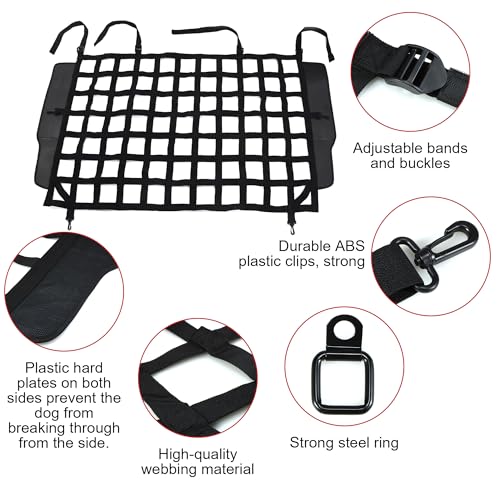 Dog Barrier Divider Net for Jeep Wrangler JK JL Unlimited 4-Door 2007-2026 - view 3