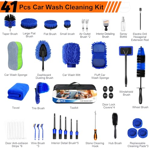 41Pcs Professional Car Detailing Kit, Wet & Dry Use for Interior, Exterior - view 2