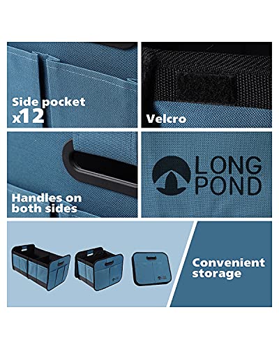 Car Trunk Organizer, Storage for SUVs or Sedans, Foldable Cargo Containers with 9 Pockets and Reinforced Handles, with Non-Slip Bottom, Collapsible Storage for SUVs, Sedans, or Any Cars - view 6