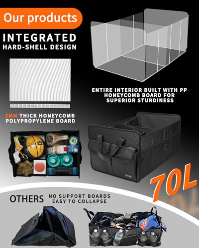 Sturdy Car Trunk Organizer - Firm Inner Panels, Foldable Storage - view 5