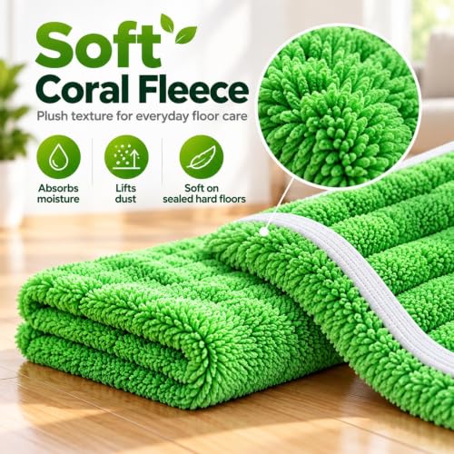 Mop Replacement Cloth Reusable Microfiber Pads for Wet Dry Floor Cleaning - view 3