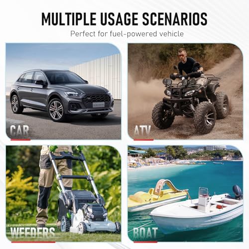 15 Gallon Fuel Caddy, Portable Gas Can Fuel Tank with Manual Siphon Pump & 10FT Hose, Wheeled Fuel Container for Gasoline Diesel Storage, Car, ATV, Boat, Lawn Mower, Generator, Grey - view 6