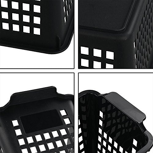 Slim Plastic Organization and Storage Baskets, 6-Pack Organizer Bins - view 3