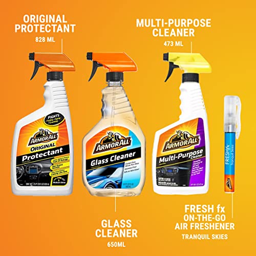 Premier Car Care Kit, Includes Car Wax & Wash Kit, Glass Cleaner, Car Air Freshener, Tire & Wheel Cleaner + Car Cleaning Wipes for Interior and Exterior, 90 Wipes Each - view 3