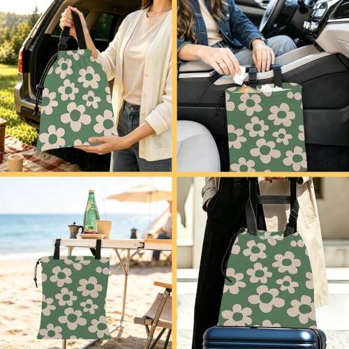 Car Garbage Bag,Groovy Flowers Hanging Car Trash Bag with Adjustable Buckle - view 7
