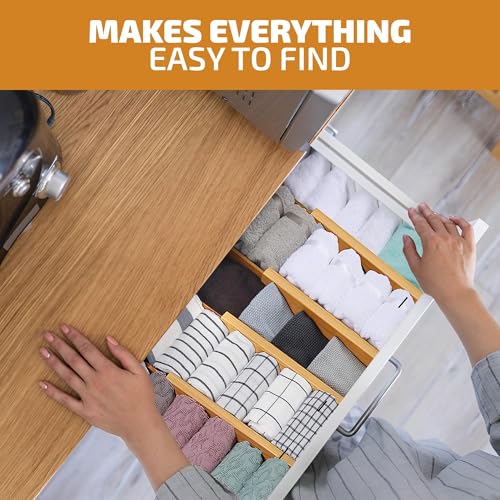 4-Pack Drawer Dividers 2.6-Inch High Dresser Drawer Organizer 16 to 22 Inch - view 4