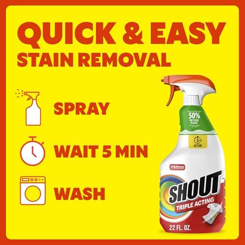 Active Enzyme Laundry Stain Remover Spray, Triple-Acting Formula Clings, Penetrates, and Lifts 100+ Types of Everyday Stains - Prewash Spray 22oz (Pack of 2) - view 6