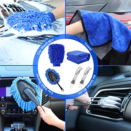 26Pcs Car Detailing Brush Set, Car Detailing Kit, Car Detailing Brushes, Car Cleaning Kit, Car Windshield Cleaning Tool, Professional Car Care kit - Car Wash Brush kit for Interior Exterior Wheels - view 6