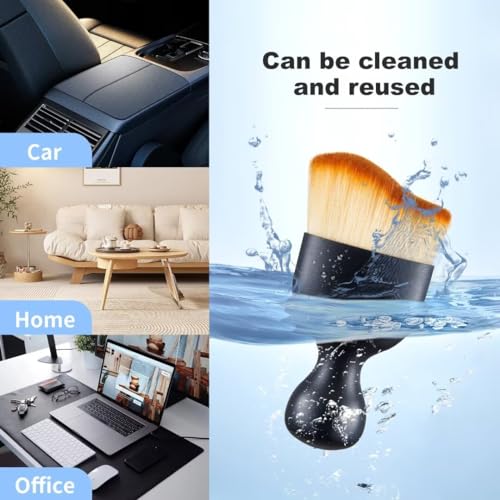 Car Interior and Exterior Soft bristles Detail dust Automotive Brush dusting Brush Dashboard Cleaning Brush Home Office Computer Keyboard dusting Tools+ Double-Sided Suede Cleaning Towel - view 2