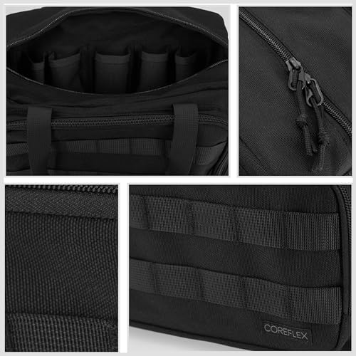 12-Inch Heavy Duty Tool Bag, Tactical, Gear, Range, EDC,Tool Bag for cars, Multi-Purpose Work Bag for Mechanics,Electrician,Carpenters,Builders,Plumbers 12" X 7" X 7" (Black) - view 3