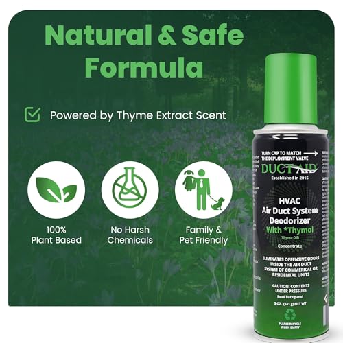HVAC Air Deodorizer & Mold Treatment Fogger 3-Pack with 3 Scented O-Ring Pads | Air Duct Freshener for HVAC & AC Vents | Plant-Based Thymol Fogger for Home, Car & Commercial Spaces - view 4