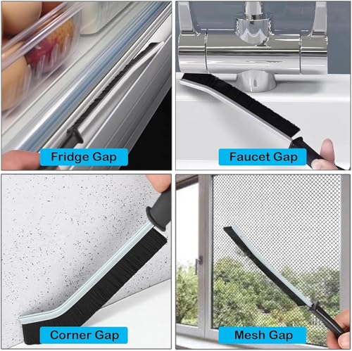 6PCS Crevice Cleaning Brush, Hard Bristle Crevice Cleaning Brush, Multifunctional Gap Cleaning Brush Tool for Home, Bathroom, Kitchen, Window Track, Bathtub, Vehicle, Faucets, Bowl, Teapot, Cup Use - view 6