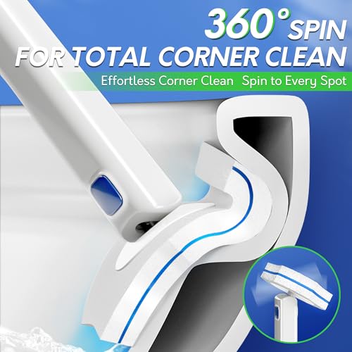 Disposable Toilet Brush Set with 15 Wand Refills, Toilet Bowl Cleaner Wand with Holder, Toilet Cleaning System Starter Wand Kit, Bathroom Cleaning Set - view 3
