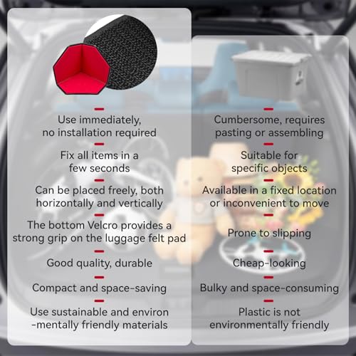Car Trunk Organizer Blocks, 2 Pack Cargo Dividers with Foam Padding - view 3