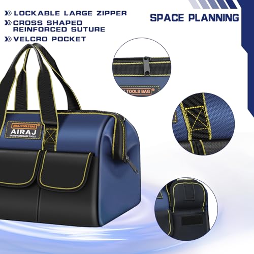 Tool Bag 2-Pack Set, 14" & 16" Wide Mouth Tool Bags for Men and Women - view 3