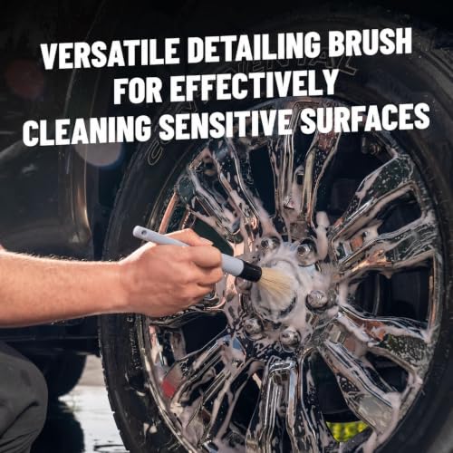 Boars Hair Detailing Brush for Wheels, Grilles & Interior - view 6