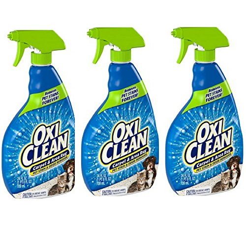 Carpet and Rug Cleaner, Pet Stain and Odor Remover Spray, 24 fl oz (Pack of 3)