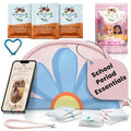 First Period Kit for Girls 9-12, Cute Sanitary Napkin Storage Bag Gifts, Tween Period Starter Kit, Portable Waterproof Emergency Sanitary Pad Pouch for Active Girls - 16 PC, (Pink)